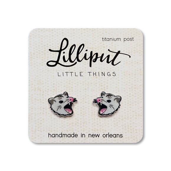 Lilliput Little Things Jewelry - Possum Earrings // Weirdcore Earrings